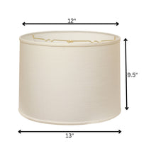 13" Dark Wheat Throwback Drum Linen Lampshade