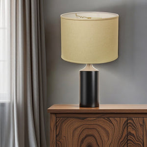 Beige Linen Drum Lamp Shade