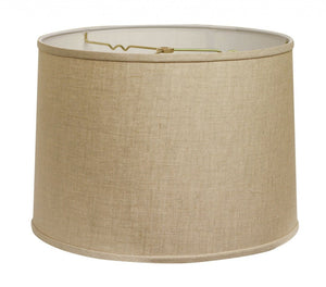 Dark Brown Linen Drum Lamp Shade