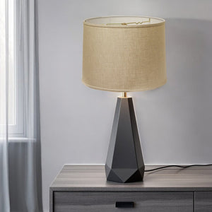 Dark Brown Linen Drum Lamp Shade