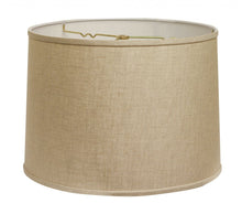 Dark Brown Linen Drum Lamp Shade