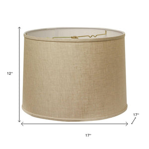 Dark Brown Linen Drum Lamp Shade