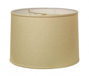 18" Parchment Biege Throwback Drum Linen Lampshade