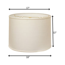 18" white Throwback Drum Linen Lampshade
