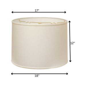 18" white Throwback Drum Linen Lampshade