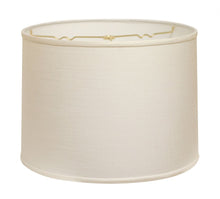 18" white Throwback Drum Linen Lampshade