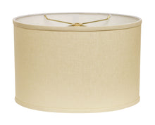 12" Parchment Biege Throwback Oval Linen Lampshade