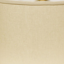 12" Parchment Biege Throwback Oval Linen Lampshade
