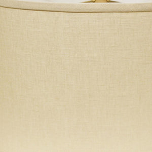 12" Parchment Biege Throwback Oval Linen Lampshade