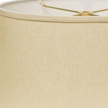 12" Parchment Biege Throwback Oval Linen Lampshade