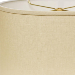 12" Parchment Biege Throwback Oval Linen Lampshade