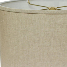 12" Dark Wheat Throwback Oval Linen Lampshade