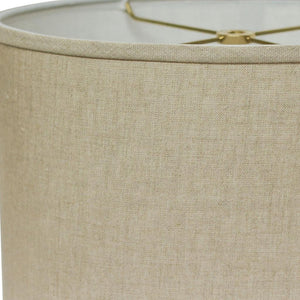 12" Dark Wheat Throwback Oval Linen Lampshade