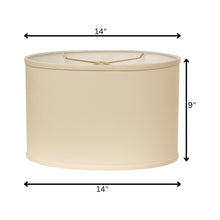 14" Ivory Throwback Oval No Slub Lampshade