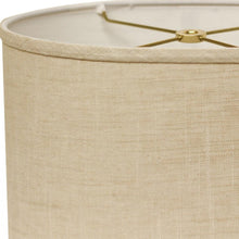 14" Light Wheat Throwback Oval Linen Lampshade