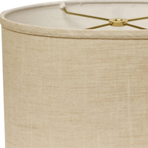 14" Light Wheat Throwback Oval Linen Lampshade