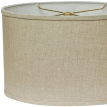 14" Dark Wheat Throwback Oval Linen Lampshade