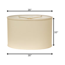 16" Ivory Throwback Oval No Slub Lampshade