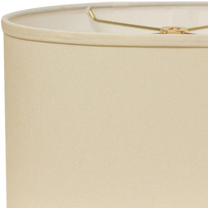 16" Ivory Throwback Oval No Slub Lampshade