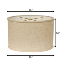 16" Light Wheat Throwback Oval Linen Lampshade