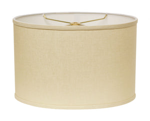 16" Dark Wheat Throwback Oval Linen Lampshade