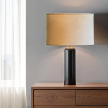 Dark Brown Linen Oval Lamp Shade