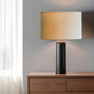 Dark Brown Linen Oval Lamp Shade
