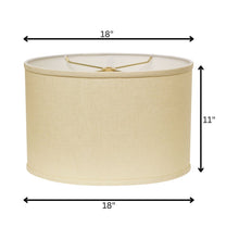 Dark Brown Linen Oval Lamp Shade