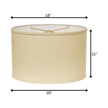 18" Parchment Biege Throwback Oval Linen Lampshade