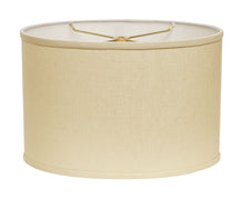 18" Parchment Biege Throwback Oval Linen Lampshade