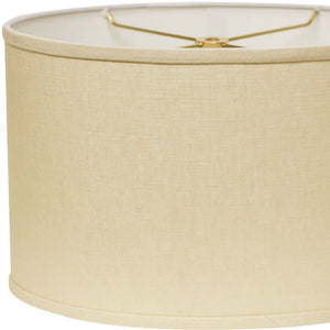 18" Parchment Biege Throwback Oval Linen Lampshade