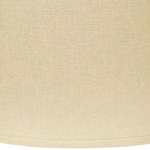 18" Parchment Biege Throwback Oval Linen Lampshade