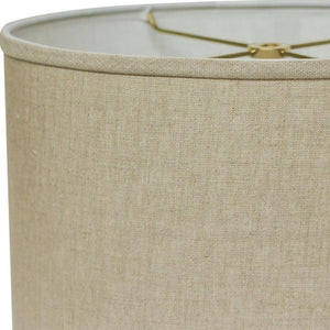 Dark Brown Linen Oval Lamp Shade