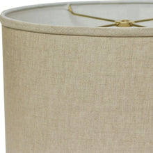 18" Parchment Biege Throwback Oval Linen Lampshade