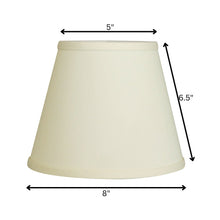 8" Ivory Hardback Empire No Slub Lampshade