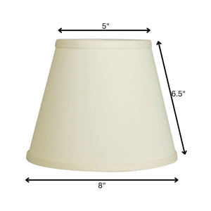8" Ivory Hardback Empire No Slub Lampshade