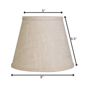 8" Light Wheat Hardback Empire Linen Lampshade