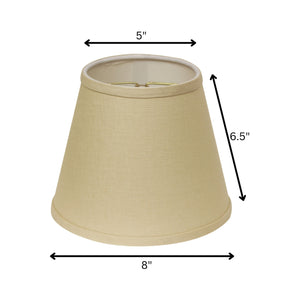 8" Parchment Biege Hardback Empire Linen Lampshade