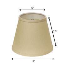 8" Parchment Biege Hardback Empire Linen Lampshade