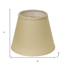 8" Parchment Biege Hardback Empire Linen Lampshade