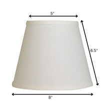 8" Parchment Biege Hardback Empire Linen Lampshade