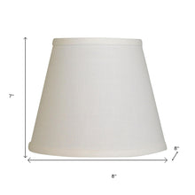 8" Parchment Biege Hardback Empire Linen Lampshade