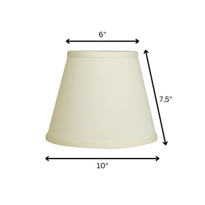 10" Ivory Hardback Empire No Slub Lampshade