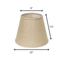 10" Dark Wheat Hardback Empire Linen Lampshade
