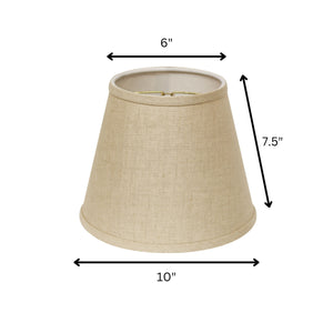 10" Dark Wheat Hardback Empire Linen Lampshade