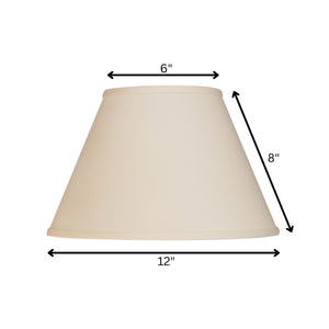 12" Ivory Premium Empire Slanted No Slub Lampshade