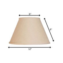 12" Dark Wheat Premium Empire Slanted Linen Lampshade