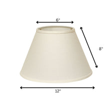 12" Dark Wheat Premium Empire Slanted Linen Lampshade