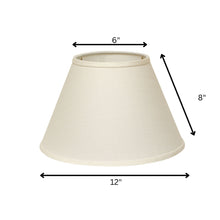 12" Dark Wheat Premium Empire Slanted Linen Lampshade