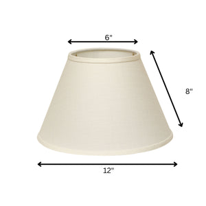 12" Dark Wheat Premium Empire Slanted Linen Lampshade